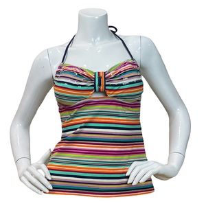 Sperry Top-Sider Navy Stripe Espadrille Tankini Top with Subtle Sequin Details